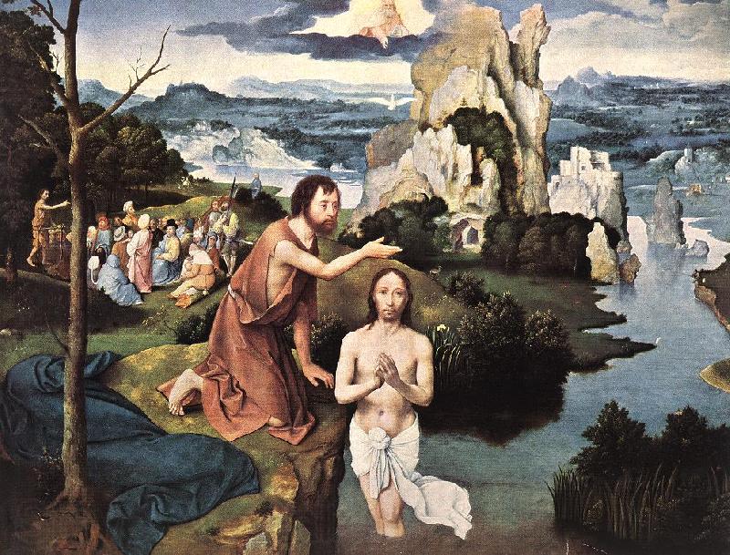 PATENIER, Joachim Baptism of Christ af Norge oil painting art